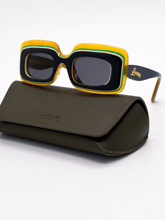 New Loewe LW40139U 20A Black Yellow Unisex Sunglasses main image 8